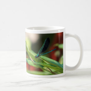 Grüne und schwarze Libellen-Tasse Tasse