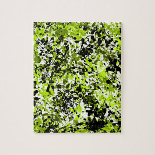 Grüne und schwarze Mikrogrün Puzzle