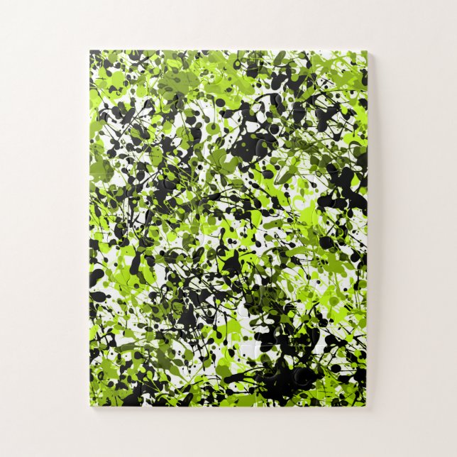 Grüne und schwarze Mikrogrün Puzzle (Vertikal)