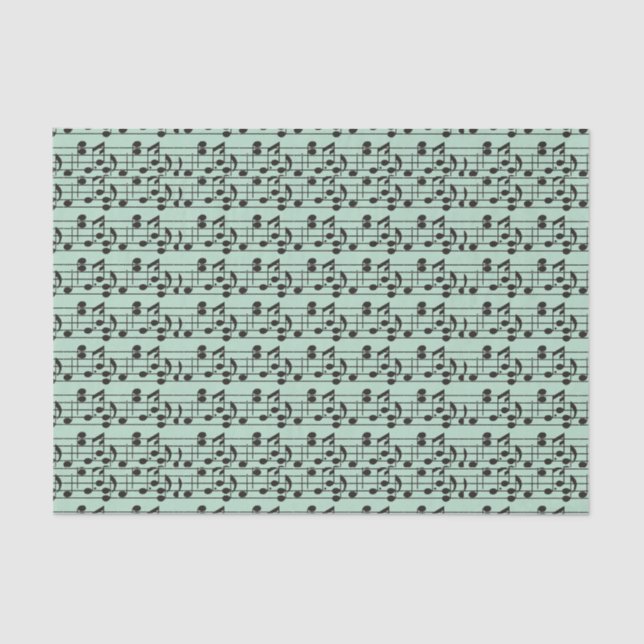 Grüne und schwarze Musik Seidenpapier (Vorderseite)