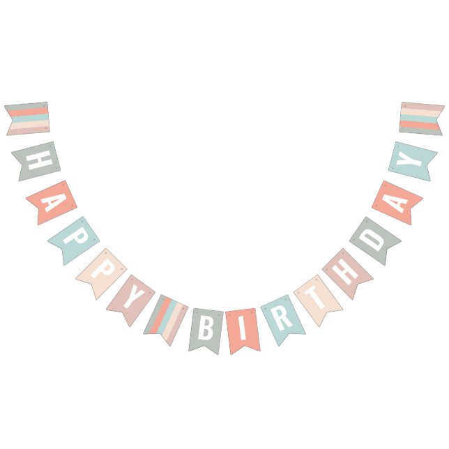 Grüne und verdrehte Farbschau Geburtstag Wimpelkette (Alle)