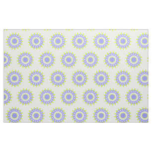 Grüne und violette geometrische Blume Stoff