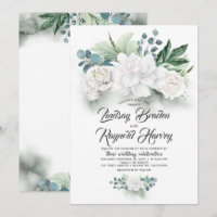 Grüne und weiße Blume Elegante Hochzeit von Peony