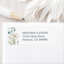 Grüne und weiße Blume Hochzeit