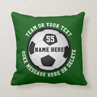 Grüne und weiße Fußball-Geschenkideen für die Seni Kissen