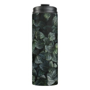 GRÜNE UND WEISSE LEAF-PFLANZE THERMOSBECHER