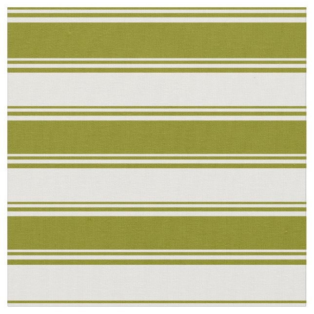 Grüne und weiße Linien Stoff (Nahaufnahme)