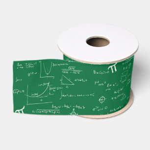 Grüne und weiße mathematische Formeln und Gleichun Ripsband