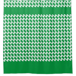 Grüne und weiße moderne Sharp Waves Duschvorhang