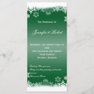 Grüne und weiße Schneeflocken, die Programm