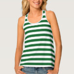 Grüne und weiße Streifen Tanktop<br><div class="desc">Abstrakte digitale Kunst der grünen und weißen Streifen</div>