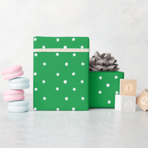 Grüne und weiße Tupfen Geschenkpapier