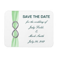 Grüne Unendlichkeit Hochzeit speichert das Datum M