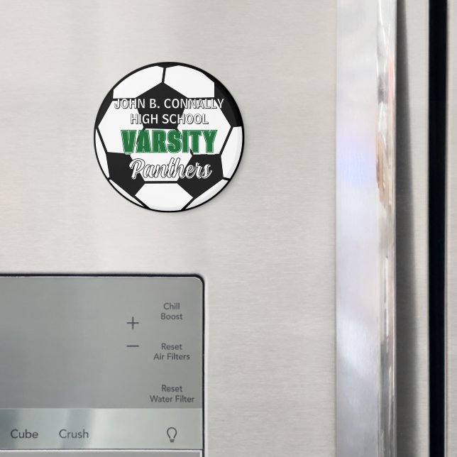 Grüne Universitäts-Fußballmannschaft Benutzerdefin Magnet (In Situ (Kühlschrank))