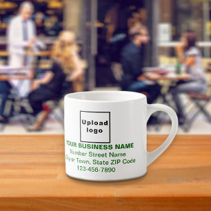 Grüne Unternehmensmarke Texte zur Espresso-Tasse Espressotasse