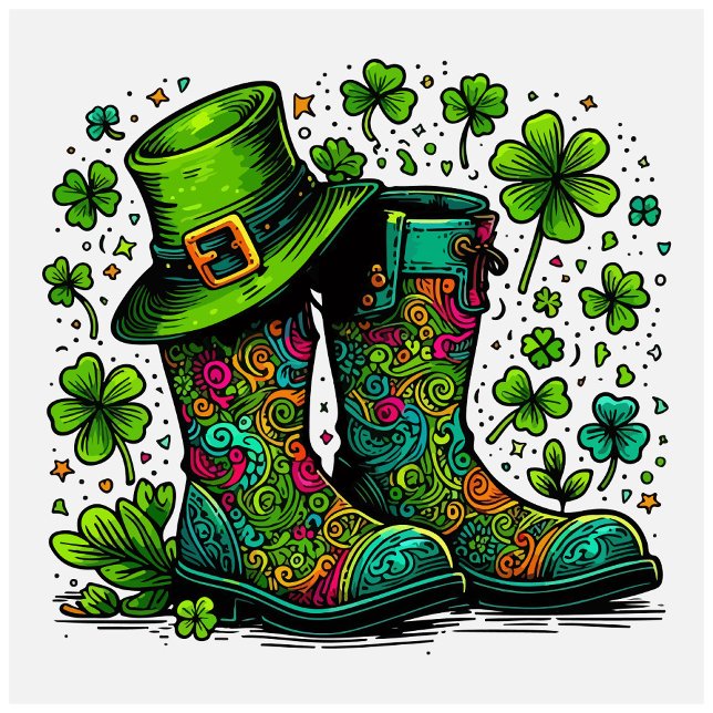 Grüne Urlaubsstiefel Handyhülle iPhone Hülle (Design for St. Patrick's Day Holiday!)