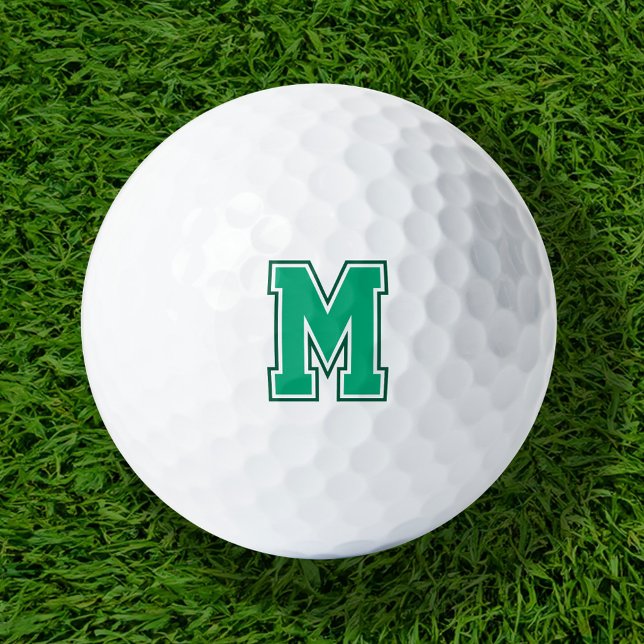 Grüne Varsity Monogram Golfball (Von Creator hochgeladen)