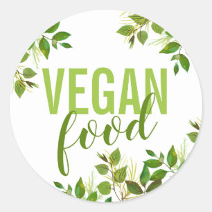 Grüne Veganismus-Lebensmittelkennzeichnungen VEG Runder Aufkleber