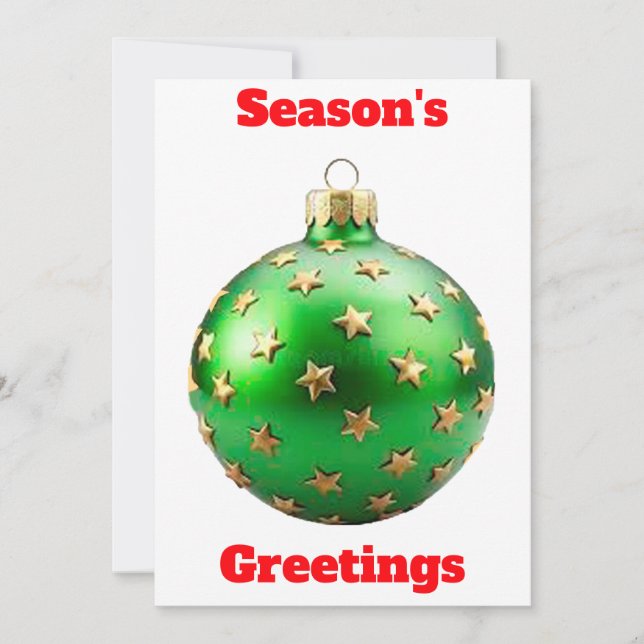 Grüne Verzierungskarte der Jahreszeit Einladung (Vorderseite)