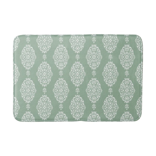 GRÜNE VINTAG EUCALYPTUS BATH MAT BADEMATTE (Vorderseite)