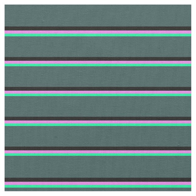 Grüne, violette, schwarze und dunkelgraue Linien Stoff (Nahaufnahme)