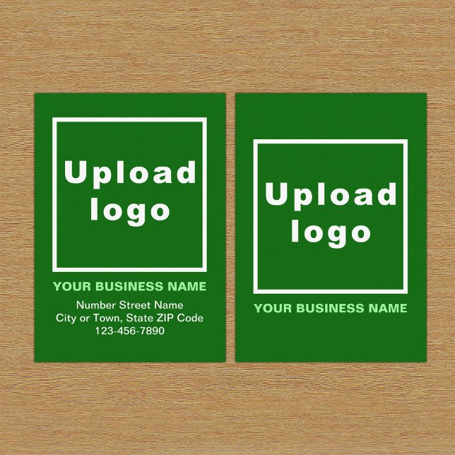 Grüne Visitenkarte Begleitkarte (Build brand name awareness. Your business brand on green enclosure card.)