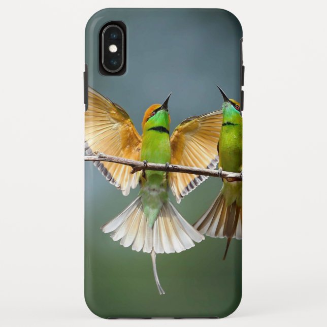 Grüne Vögel Frolisch auf dem Baumfoto Case-Mate iPhone Hülle (Rückseite)
