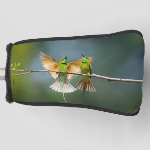 Grüne Vögel Frolisch auf dem Baumfoto Golf Headcover