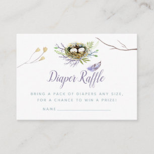 Grüne Vögel Nest Twin Baby Dusche Windel Windeln R Begleitkarte