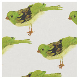 Grüne Vögel Stoff