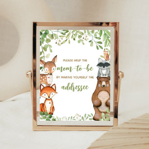 Grüne Wald-Duschumschlag-Stationsschild Poster