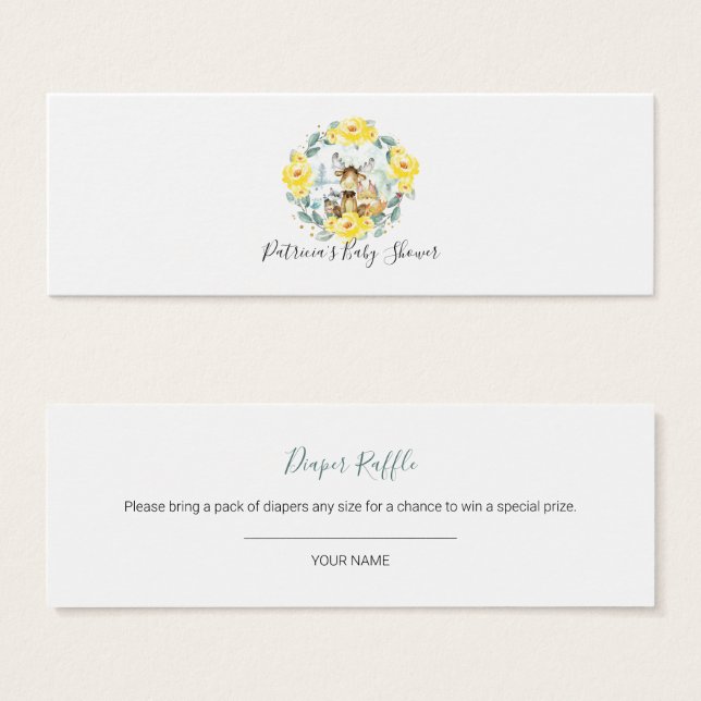 Grüne Waldlandschaft Kinderdusche Windelwindelwind (Vorne & Hinten)