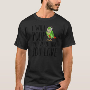 Grüne Wange Männer Frauen Kinder Papagei T-Shirt