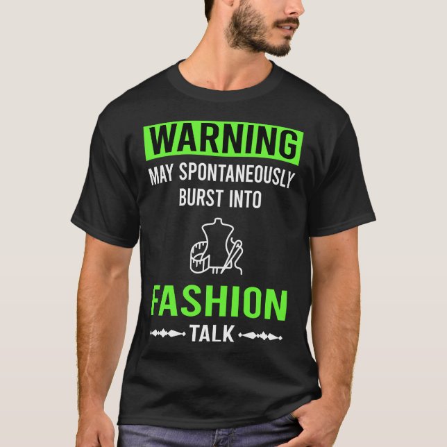 Grüne Warnmode T-Shirt (Vorderseite)