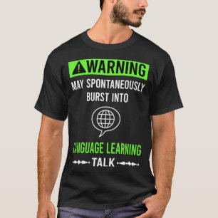 Grüne Warnung Sprachlernen T-Shirt