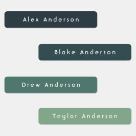 Grüne, wasserdichte, klebrige Kid's Labels Etiketten