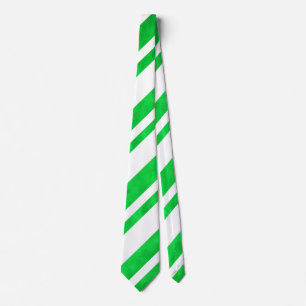 Grüne Wasserfarbe Candy Cane Streifen Krawatte