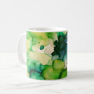 Grüne Wasserfarbe Fusion Kaffeetasse