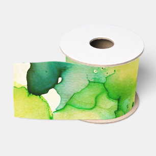 Grüne Wasserfarbe Fusion Ripsband