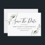 Grüne Wasserfarbe Leaf Moderne Hochzeit Save The Date<br><div class="desc">Grüne Leaf Moderne Hochzeit speichern Das Datum In unserem Shop finden Sie die passende Einladung,  UAWG und mehr</div>