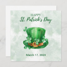 Grüne Wasserfarbe St. Patrick's Day