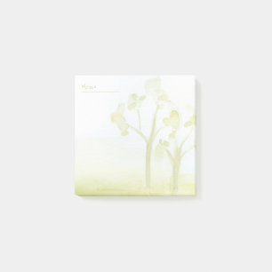 Grüne Wasserfarben Post-it Klebezettel