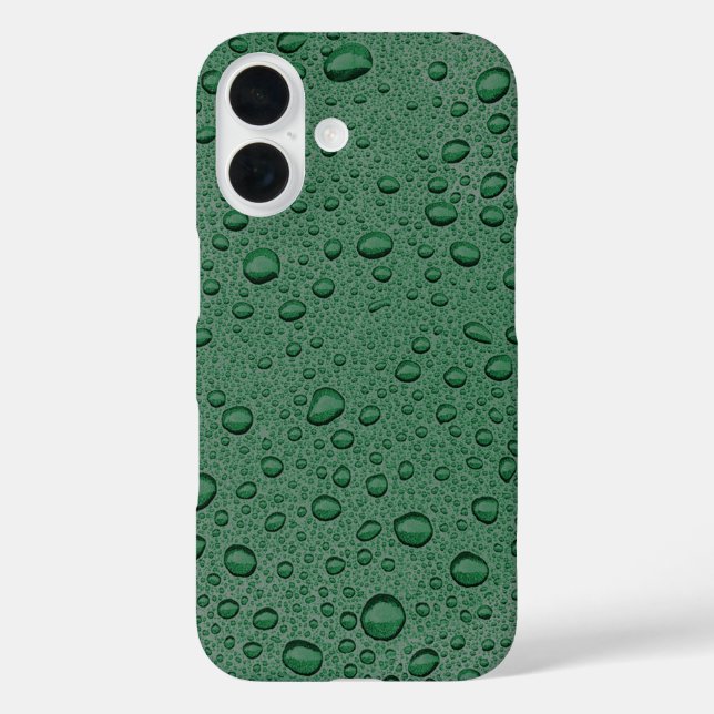 Grüne Wassertropfen Case-Mate iPhone Hülle (Rückseite)