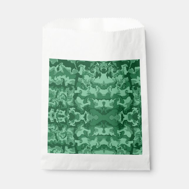 Grüne Waves Geschenktütchen (Vorderseite)