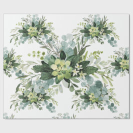 Grüne weiche Hochzeitszunge Botanisches Papa Geschenkpapier