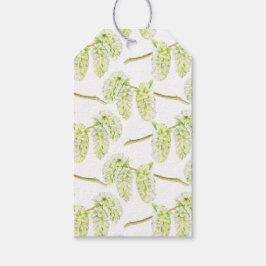 Grüne Weidenfeder katkins Aquarellprägung Geschenkanhänger