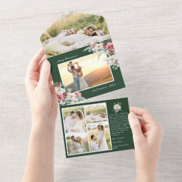 Grüne Weihnachten in einer Karte