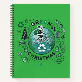 Grüne Weihnachten - Weihnachten und Recycelnd Desi Notizbuch