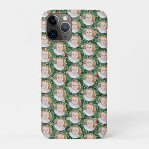 Grüne Weihnachts-Blumen Moderne Familienfoto Case-Mate iPhone Hülle