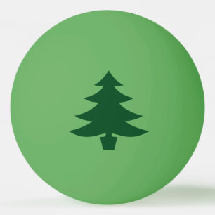 Grüne Weihnachtsbaum-Form auf Grün Tischtennisball